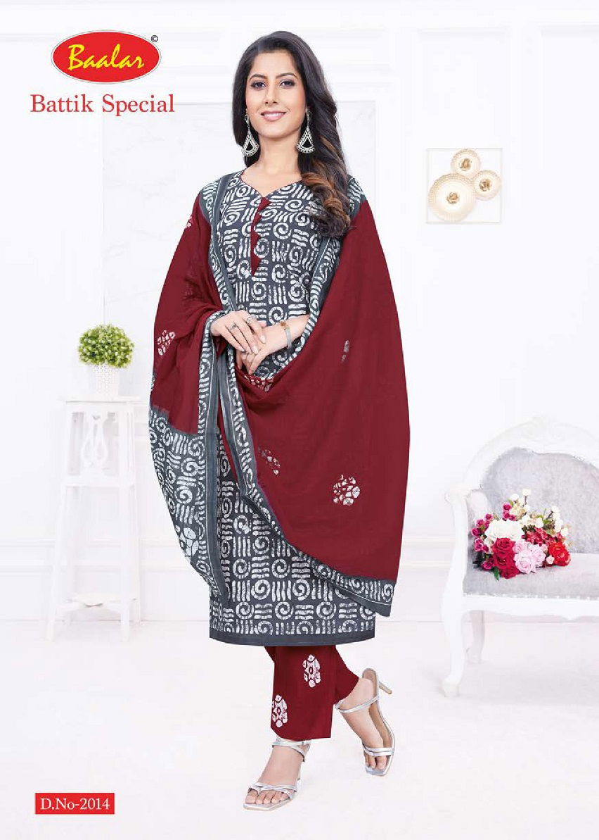 Baalar Battik Special Pent 2 Daily Wear Readymade Suits
